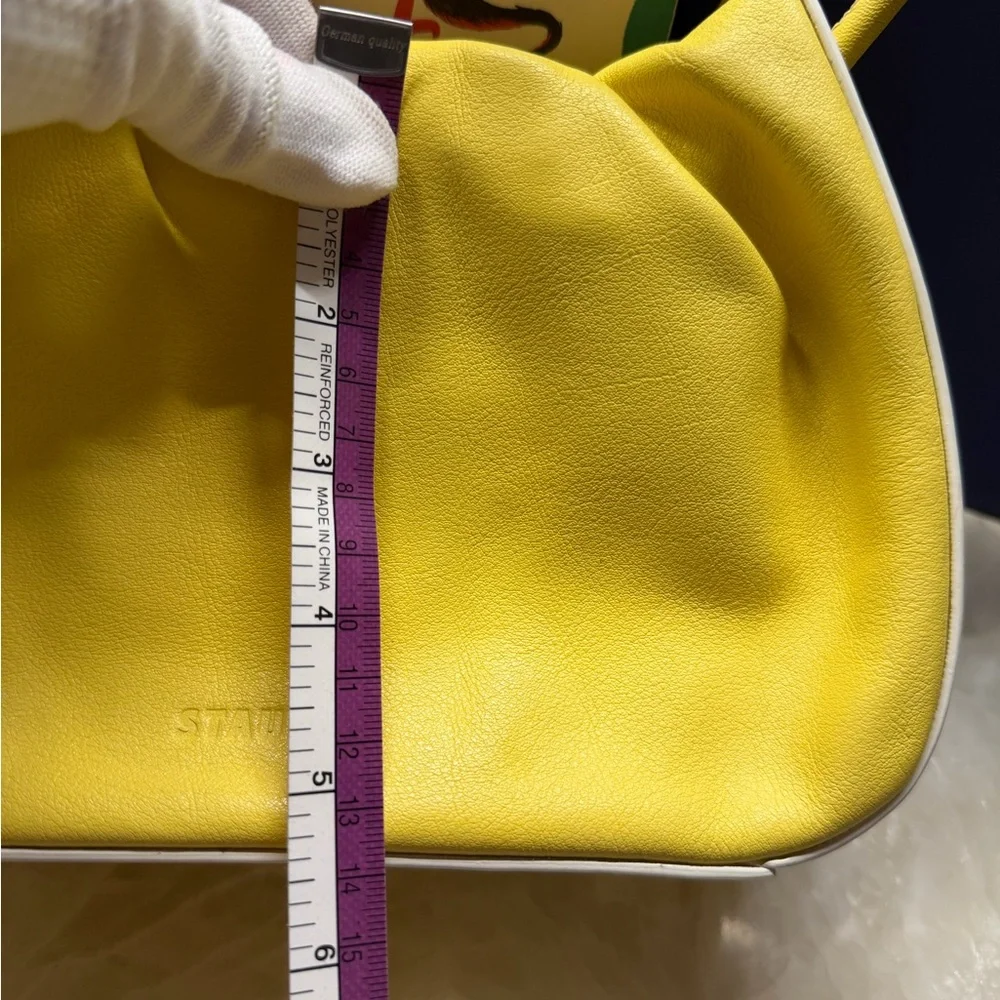 STAUD Bright Yellow Drawstring Shoulder Bag
